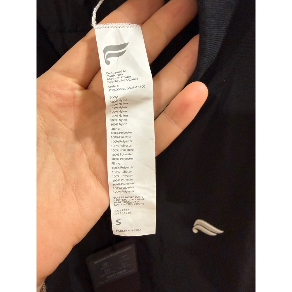 Fabletics Essential Reversible Bomber Jacket Blac… - image 3